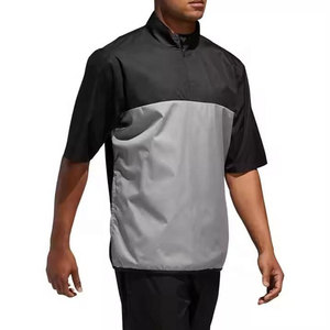 Men Short Sleeve Half-Zip <b>Sport</b> <b>Jacket</b> Color Blocking Lightweight Quick Dry Polyester <b>Summer</b> Outdoor Wear - Product Image 1