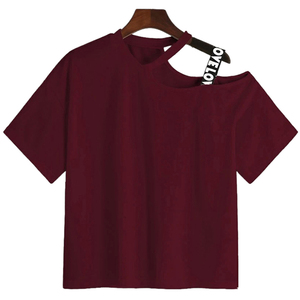 Camiseta Corta Blanca para Mujer, Manga Corta, Cuello Redondo, Corte Regular, Estampado de Letras, Estilo Vintage, Talla Grande, Informal, 100% Algodón Jersey - Product Image 5