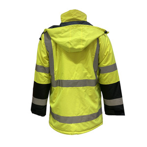 Hi Viz Yellow Reflective Outdoor Waterproof <b>Heated</b> Safety Jacket waterproof jackets - Product Image 2