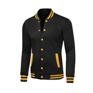 Custom Varsity Wool Fleece Bomber <b>Jacket</b> for Men Leather Sleeve University Baseball Windbreaker Embroidery <b>Jersey</b> Front Spring - Product Image 5