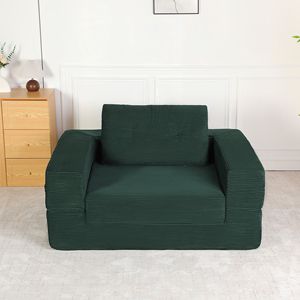 Divano Letto Moderno a Compressione per Adulti e Animali Domestici, in Tessuto Corduroy, Cuscino da Pavimento per Soggiorno e Camera da Letto, Nessun Montaggio Richiesto - Product Image 2