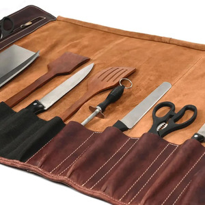 Premium Luxury handmade leather <b>tool</b> <b>roll</b> organizer bags wholesale supplier OEM custom portable storage export quality for sale - Product Image 2