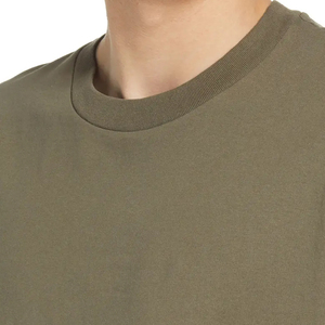 Men's Olive Green Short Sleeve O-Neck Casual Knitted T-Shirt Solid Color Blank Design 100% Merino <b>Wool</b> Eco-Friendly Jersey - Product Image 6