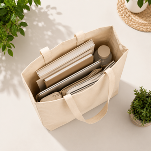 Premium Cotton <b>Canvas</b> <b>Tote</b> Bags Set Reusable Eco Friendly Shopping Grocery Travel Utility Carryall Everyday Use Style X Durable - Product Image 4