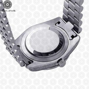 Charm_Jewells Luxury Stainless Steel <b>Watch</b> 38mm Round Case Analog Quartz Movement <b>Diamond</b> Encrusted Folding Clasp Women - Product Image 2