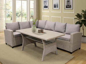 Ensemble de mobilier de jardin : Chaises de restaurant, table, 2 chaises, 1 banc, chaise en rotin tressé, ensemble de salle à manger JULEMIND avec plateau PLW - Product Image 2