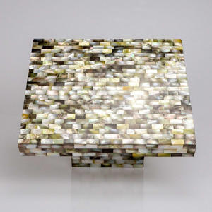 Élégant support à gâteau carré à motif floral fait à la main accessoires de cuisine en nacre - Product Image 4