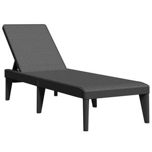 Chaise longue standard en polypropylène 100% anthracite - Product Image 2