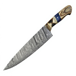 Cuchillo de Chef de Acero de Damasco Forjado a Mano de Grado Industrial BA ENTERPRISES |   Cuchilla con Patrón de Espiral, 13 Pulgadas de Longitud Total, Mango de Madera Dura - Product Image 5