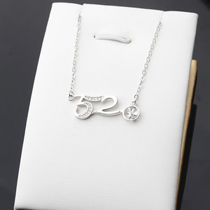 Collar con Colgante de Plata S925 para Mujer, Accesorios DIY, Joyería 520 Te Amo, Juego de Colgantes Vacíos con Perla, Cadena 423, Joyería para el Cuello - Product Image 2