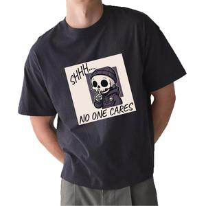 Tela de algodón de primera calidad Sólido Barato Fábrica al por mayor Boxy Fit Tees Hombres de peso pesado Cuello redondo Camiseta con estampado personalizado Hecho Bangladesh - Product Image 4