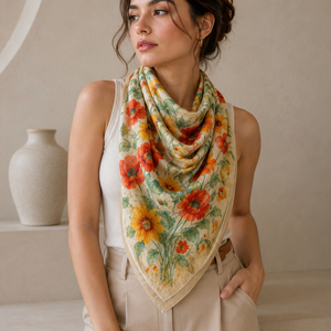 Elegant Floral Printed Women Hijab Scarf Soft Viscose Shawl Lightweight Fashion Long <b>Head</b> Cover <b>Wrap</b> Scarf - Product Image 2