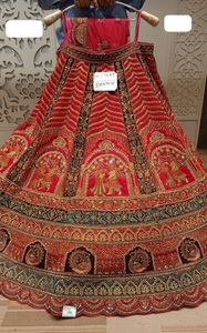 La plus vendue élégante broderie georgette travail mariée Lehenga parfaite pour les cérémonies de mariage et les événements de réception de l'Inde - Product Image 5