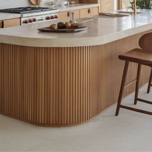 Paneles de Tambor Flexibles de Madera Maciza Personalizados, Solución Elegante para Cubrir Gabinetes, Decorativos para Diseños de Cocinas Curvas Modernas - Product Image 1
