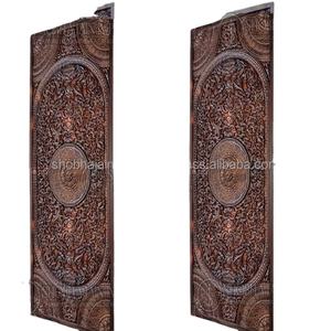 Marco de madera excavado Jali para boda, decoración india tradicional, placa de entrada de madera hecha a mano - Product Image 1