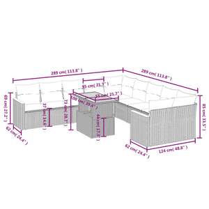 Ensemble de canapés de jardin gris - Product Image 3