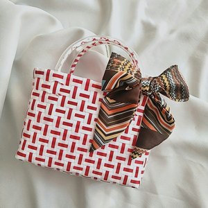 Bolsa de plástico hecha a mano más vendida, bolsa ligera y elegante para ir de compras, caja de regalo-LOTO AZUL de Vietnam - Product Image 5