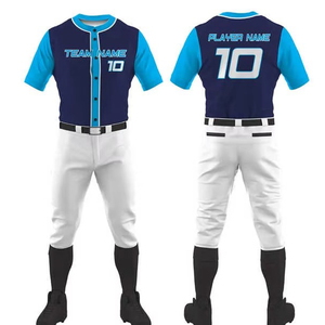 Uniforme de baseball à manches courtes, logo personnalisé imprimé, haute qualité, 100% polyester, prix de gros bon marché pour la vente en ligne - Product Image 6