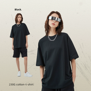 เสื้อยืดผ้าฝ้ายผู้ชายแขนสั้นคอกลมสีพื้นสตรีทแวร์ทรงปกติ 28 สี S M L XL XXL - Product Image 6