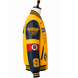 OEM Manufactory <b>Mens</b> Wool Woolen Varsity Baseball Plus Size <b>Men's</b> <b>Jackets</b> Custom logo Patch Leather Sleeve <b>Jacket</b> <b>Men</b> - Product Image 6