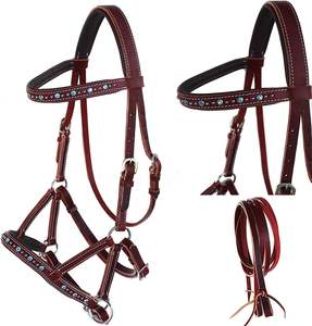 Brida de Cuero Genuino de Alta Calidad al por Mayor con Acolchado Suave para Salto Ecuestre - Product Image 5