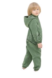 2025 Long Sleeve Kids Jumpsuit Wholesale Fleece Kids Zipper <b>Hoodies</b> Autumn Winter Custom Kids Sweatsuit Sets - Product Image 2