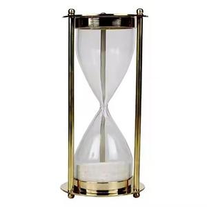 Trend Design Metal Handicraft Silver Plating Look <b>Sand</b> <b>Timer</b> Hourglass With Stand for Table Decor and Gifting - Product Image 1