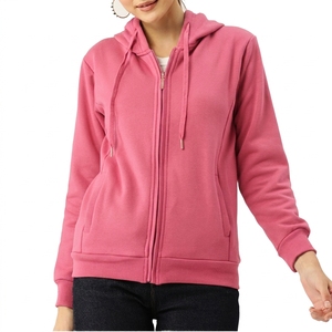 Sudaderas con Capucha Cortas de Otoño para Mujer, Personalizadas, de Alta Calidad, Lisas, Transpirables, 100% Algodón Terry, Estilo Urbano, con Cierre - Product Image 5