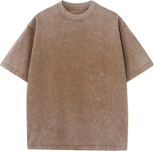 Camiseta de Algodón Personalizada para Hombre, Cuello Redondo, Manga Corta, Lisa, Casual, Suave, Transpirable, Tejido de Punto, Lavado Ácido, Secado Rápido, Ecológica - Product Image 1