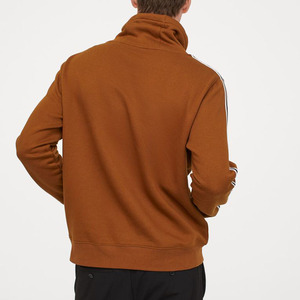 Sweat-shirt à capuche marron pour homme, coupe classique, en coton tricoté, décontracté, pour l'automne, avec logo imprimé sur le devant - Product Image 3