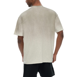 T-shirt vintage 100 % coton lavé, fait sur mesure pour l'industrie artistique, effet délavé à l'acide, vieilli, délavé au soleil, uni, par le fabricant - Product Image 3