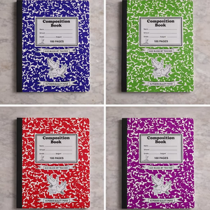 สมุดโน้ตแบบเย็บด้าย ทนทาน เหมาะสำหรับเขียนเรียงความในโรงเรียน กระดาษเส้นบรรทัดกว้าง - Product Image 5