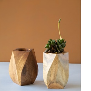 Indian Hot Sale <b>Teacup</b> Shape Wooden Flower Vase Home Decorative Flower Vase with Handmade Craft for Hot Sale Product - Product Image 6