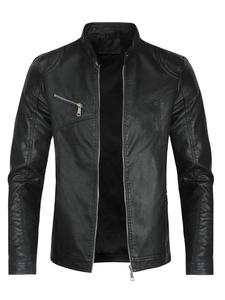 Classy Vintage Winter Leather <b>Jacket</b> for <b>Men</b> and Women with Faux <b>Fur</b> Hooded Windproof & Breathable Cotton Lined - Product Image 3