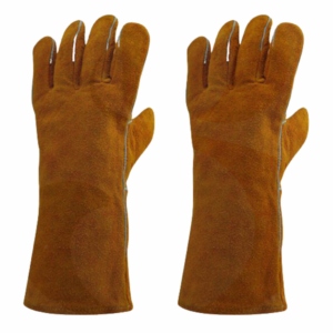 Gants de soudage en cuir de vachette pleine fleur de qualité supérieure, résistants, ignifuges, anti-coupure, pour la protection des mains et des bras dans l'industrie. - Product Image 1