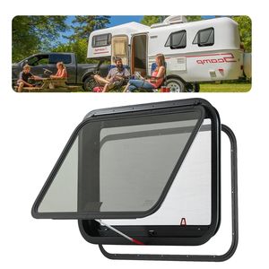 Ventana tintada para RV con anillo de embellecimiento para mosquitera, 30 pulgadas de ancho x 20 pulgadas de alto, compatible con paredes de 1 1/4 pulgadas y 1 13/16 pulgadas de grosor, accesorio para ventana de RV - Product Image 1