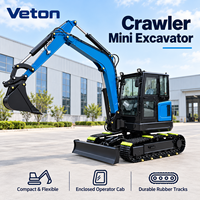 Mini-excavatrices, modèles compacts fabriqués en Chine, compatibles avec des accessoires optionnels tels que les marteaux hydrauliques et les tarières.