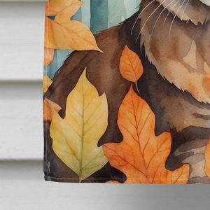 Sokoke Cat Fall Leaves Poste de porche grande Decorativo Patio Banner Multicolor Colgante de pared Poliéster Tamaño DE LA CASA Bandera multicolor - Product Image 4
