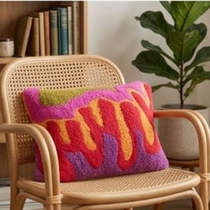 Bohemian Knitted Rectangle Cushion Cover Abstract Geometric Pattern Handmade Wool Acrylic Home Decor Pillow Case at Wholesale - Product Image 5