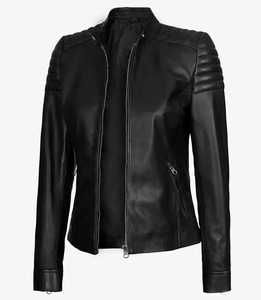 Genuine leather motorcycle <b>jacket</b> Spring autumn women's <b>jacket</b> Fashion lapel leather <b>jacket</b> OEM custom leather <b>jacket</b> - Product Image 4