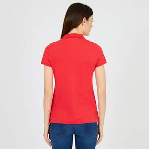 Hot Selling 220gsm Cotton <b>Women's</b> for <b>Polo</b> T-<b>Shirts</b> Customized New Design with Personalized LOGO Casual Solid Pattern - Product Image 2