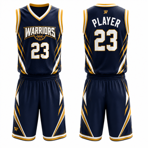 Ensemble d'uniformes de basketball personnalisés respirants grande taille, maillot et short sublimés, anti-humidité, séchage rapide, kit de tournoi pour club - Product Image 1