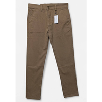 Celana Chino Oxford Pria Model Straight Fit Pinggang Sedang Kasual Panjang Dengan Saku Samping Kancing Depan Untuk Musim Semi