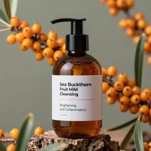 Gel Nettoyant Doux Éclaircissant aux Fruits d'Argousier Sans Parabène ODM/OBM Développé et Formulé en Corée Hydratant - Product Image 1