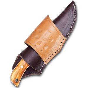 Couteaux à dépecer robustes à motif Damas, lame large courbée à pointe tombante, manche en bois, 30 cm, pour la chasse, le désossage sur le terrain et les activités de plein air - Product Image 3