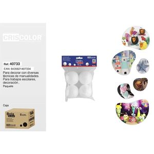 BOLA POREX 6CM 4UDS Polifoam per Artigianato - Product Image 1