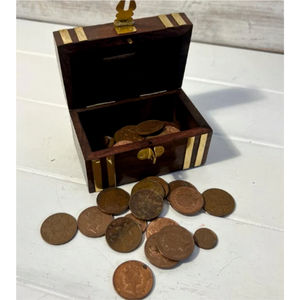 Handmade Octagon Wooden Piggy Bank Creative Money <b>Saving</b> <b>Box</b> with Lock Elephant Inlay Wood Coin Bank for Kids Adults Gift <b>Box</b> - Product Image 4