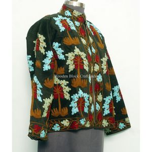 Veste courte brodée artisanale en cotisse, manteau ethnique d'hiver, vente en gros, vêtements d'extérieur traditionnels pour fêtes et événements - Product Image 4