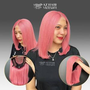 Rose AZ22 Couleur Bob Perruque Os Droite Perruques de Cheveux Humains Vietnamien Cheveux Bruts 12A Grade Pleine Cuticule Aligné Prix de Gros - Product Image 5