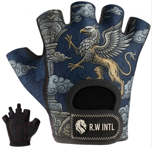 weightlifting cycling Gym gloves with custom design and pattern and custom logo - Product Image 4